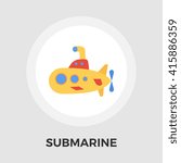 Submarine icon vector. Flat icon isolated on the white background. Editable EPS file. Vector illustration.