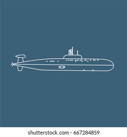 Submarine icon, vector illustration design. Boats collection.
