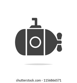Submarine icon vector isolated
