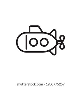 submarine icon in vector. Logotype