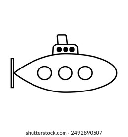 submarine icon vector on white background