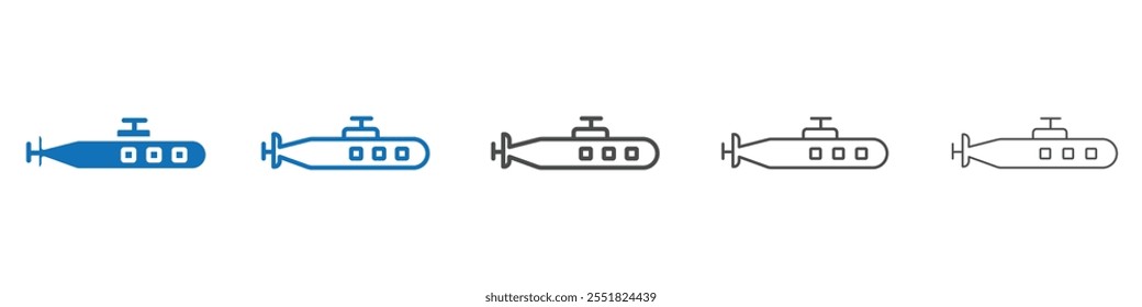 Submarine icon vector set collection for web