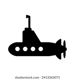 Juego de vectores de iconos submarinos. Colección de signos de ilustración militar. símbolo del ejército.