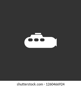submarine icon vector. submarine sign on black background. submarine icon for web and app