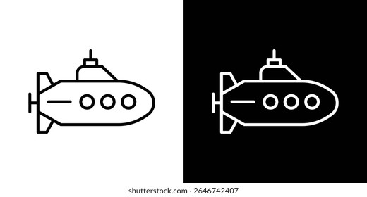 Submarine icon vector simple element illustration editable