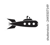 submarine icon vector template illustration logo design
