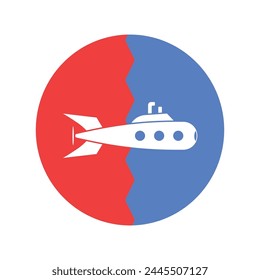 submarine icon vector template illustration logo design
