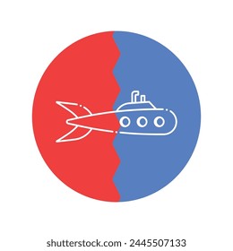 submarine icon vector template illustration logo design