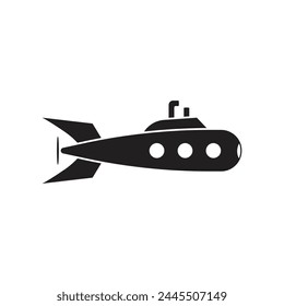 Icono submarino Ilustración de Plantilla de Vector Diseño de logotipo
