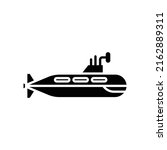 Submarine icon vector. transportation, Marine vehicles. Solid icon style, glyph. Simple design illustration editable