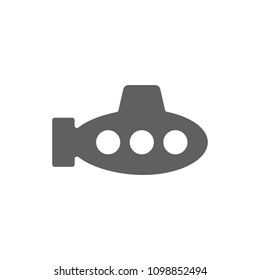 Submarine icon vector in trendy flat style isolated on white background