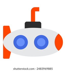 Submarine icon for web, app, infographic, etc