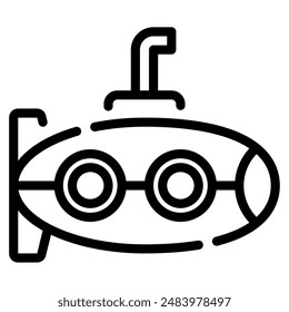 Submarine icon for web, app, infographic, etc