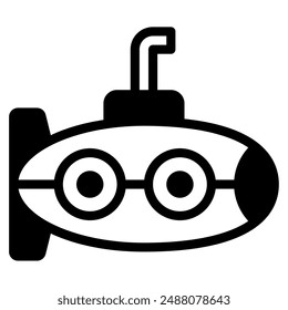 Submarine icon for web, app, infographic, etc