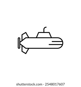 Submarine icon web design in vector