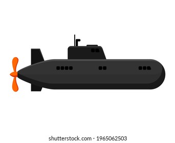 Submarine illustration vector. Submarine hand drawing