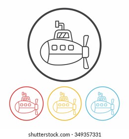 submarine line icon
