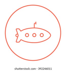 Icono de línea submarina.