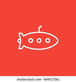 Submarine line icon.