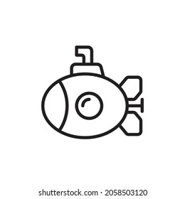Submarine line icon. high quality icons suitable for transportation graphic assets, internet, web design, applications, drawing books, print media, etc. EPS 10 vector icon on a white background.