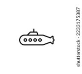 Submarine line icon vector design