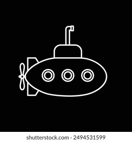 Submarine line icon for web, mobile and infographics. Vector illustration.