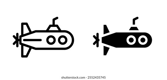 Submarine liner icon vector set.