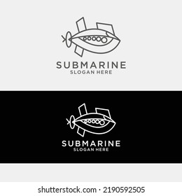 Submarine Logo Design Icon Template