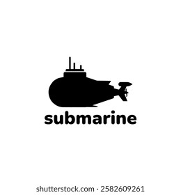 Submarine Logo Design Vector Modern Simple