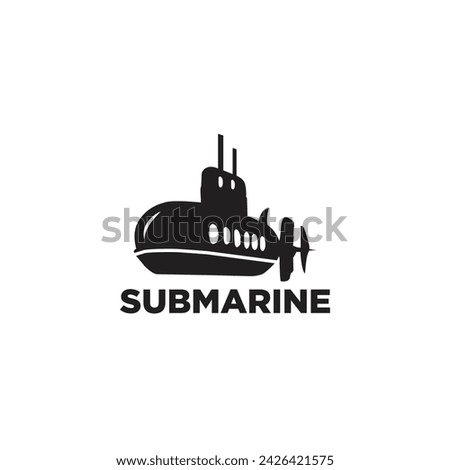 Submarine Logo Design Vector Modern