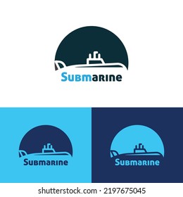 Submarine Logo Design Vector Templet, 