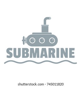 Submarine logo. Simple illustration of submarine vector logo for web