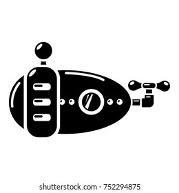 Submarine navy icon. Simple illustration of submarine navy vector icon for web