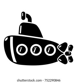 Submarine old icon. Simple illustration of submarine old vector icon for web
