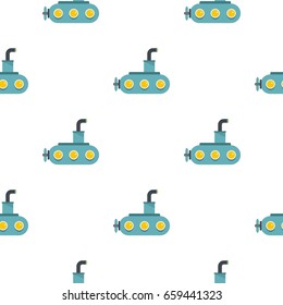 Submarine pattern seamless. Flat illustration of submarine pattern seamless vector for any design