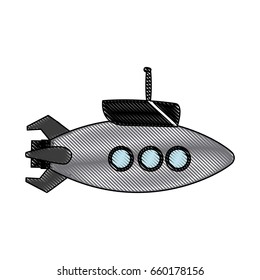 submarine with periscope bathyscaphe cartoon