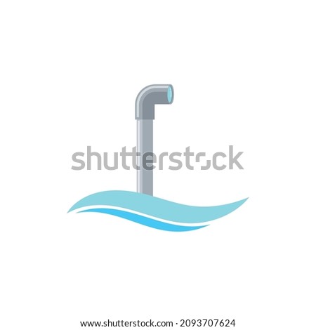 submarine periscope icon vector illustration concept design