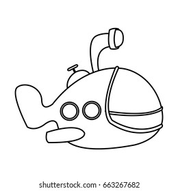 submarine with periscope propeller nautical ship