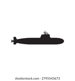 A submarine profile, showcasing its sleek design and military capabilities, representing underwater power.