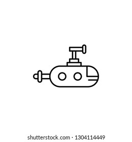submarine, robot outline icon. Signs and symbols can be used for web, logo, mobile app, UI, UX
