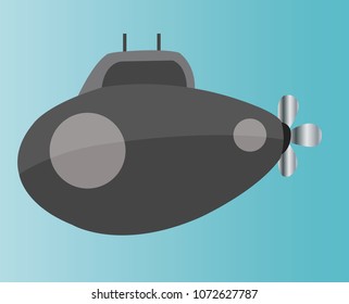 a submarine sailing in the shallow waters
