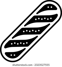 submarine sandwich concept, foot long bread vector color icon design, Bakery and Baked Goods symbol, Culinary and Kitchen Education sign, Recipe development stock illustration