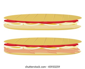 Submarine sandwiches - vector version