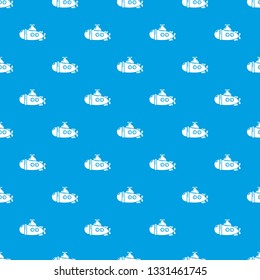 Submarine sea pattern vector seamless blue repeat for any use