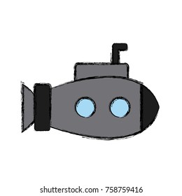 Submarine sea ship icon vector illustration graphic design