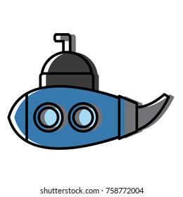 Submarine sea ship icon vector illustration graphic design