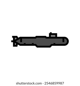 submarine ship color icon vector. submarine ship sign. isolated symbol illustration