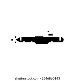 submarine ship glyph icon vector. submarine ship sign. isolated symbol illustration