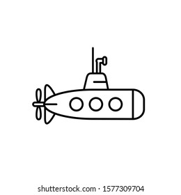 Submarine ship icon design template