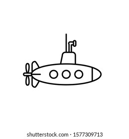 Submarine ship icon design template